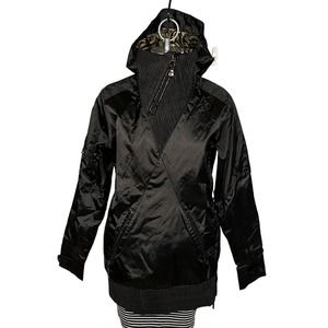B by Burton S/M Snowboard Lana Pullover Hoodie Jacket Black Gold